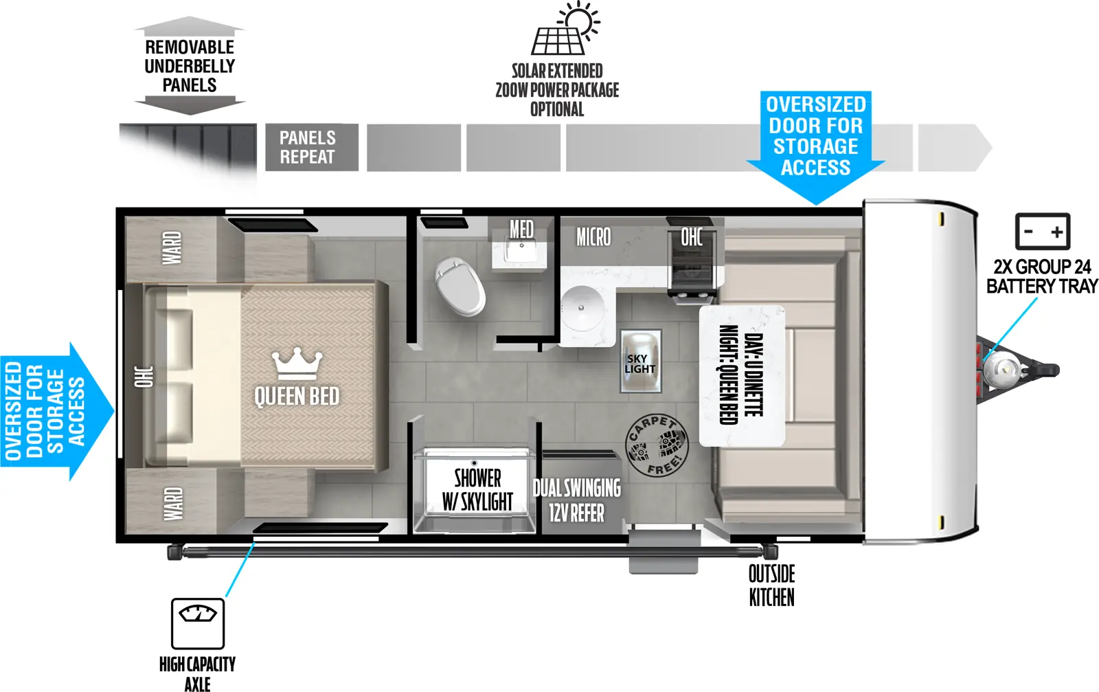 Wildwood Fsx 161QK Floorplan